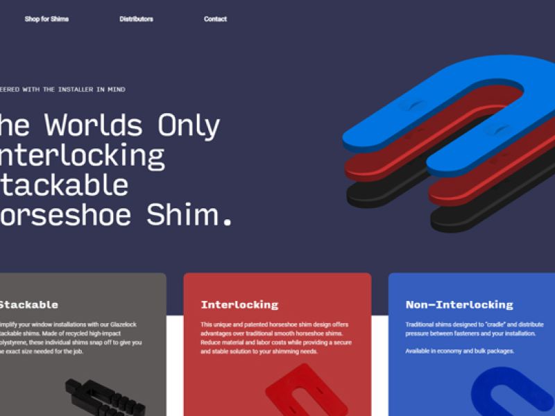 Glazelock Shims Ecommerce store